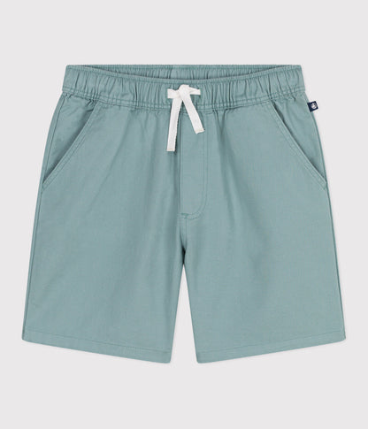Kinder-Bermudashorts aus einfarbiger Baumwolle