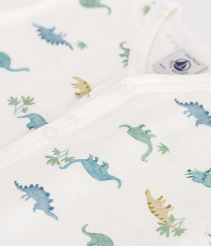 Baby-Kurzoverall aus Baumwolle mit Dinos