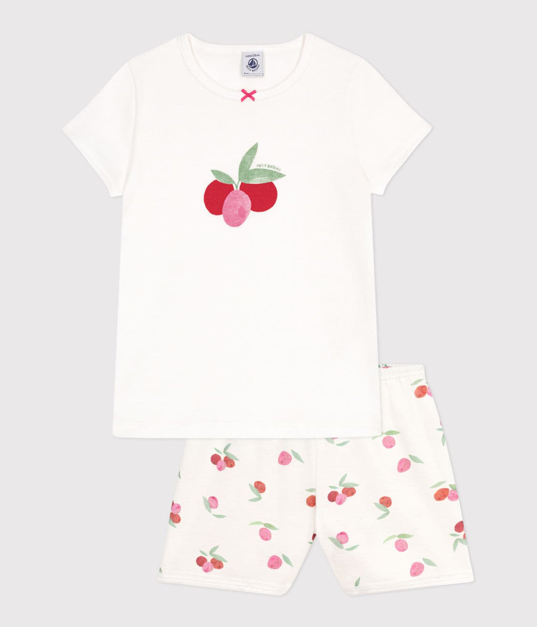 Kinder-Kurzpyjama aus Baumwolle mit Frucht-Motiv