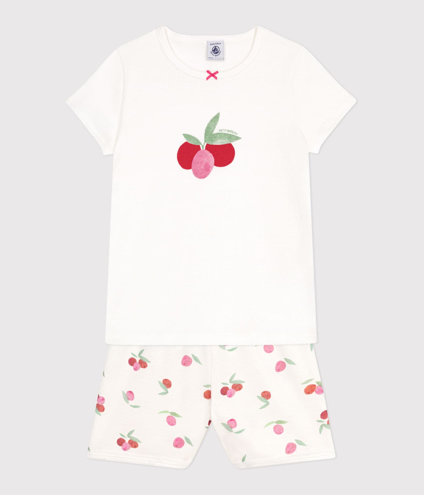 Kinder-Kurzpyjama aus Baumwolle mit Frucht-Motiv