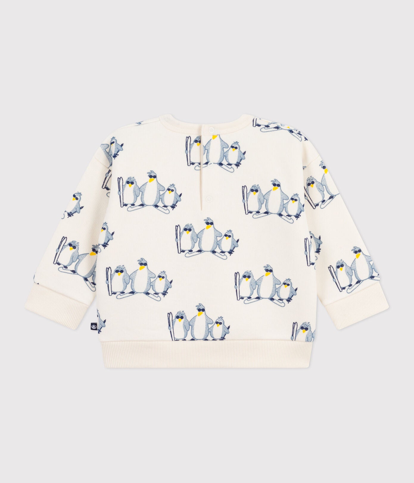 Baby-Sweatshirt aus Baumwolle mit Pinguin-Motiv