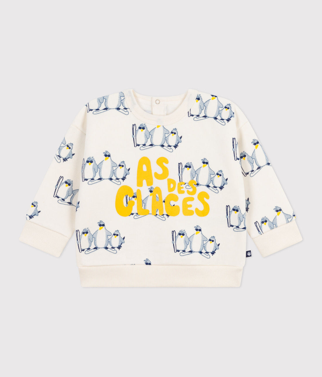 Baby-Sweatshirt aus Baumwolle mit Pinguin-Motiv