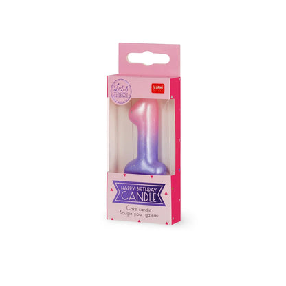 Tortenkerze Pink - 1 - Happy Birthday Candle