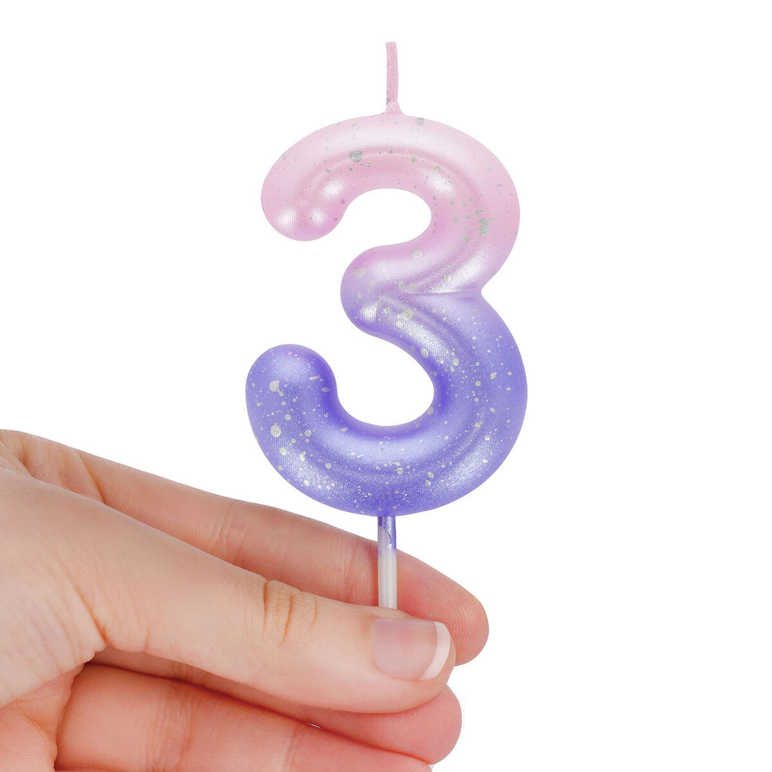 Tortenkerze Pink - 3 - Happy Birthday Candle