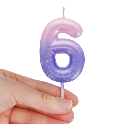 Tortenkerze Pink - 6 - Happy Birthday Candle