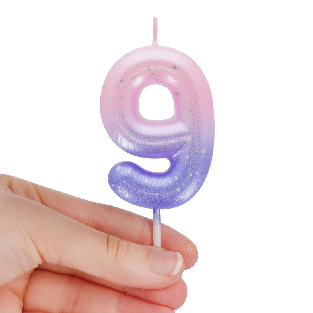 Tortenkerze Pink - 9 - Happy Birthday Candle