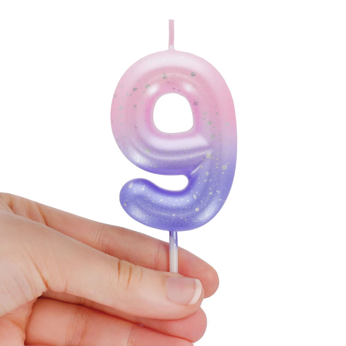 Tortenkerze Pink - 9 - Happy Birthday Candle