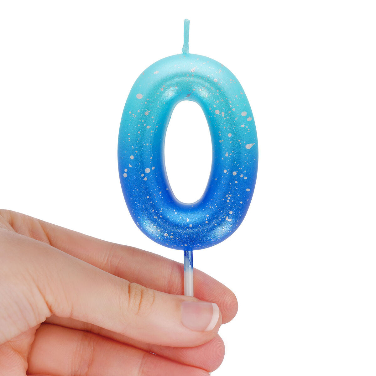 Tortenkerze Blue - 0 - Happy Birthday Candle