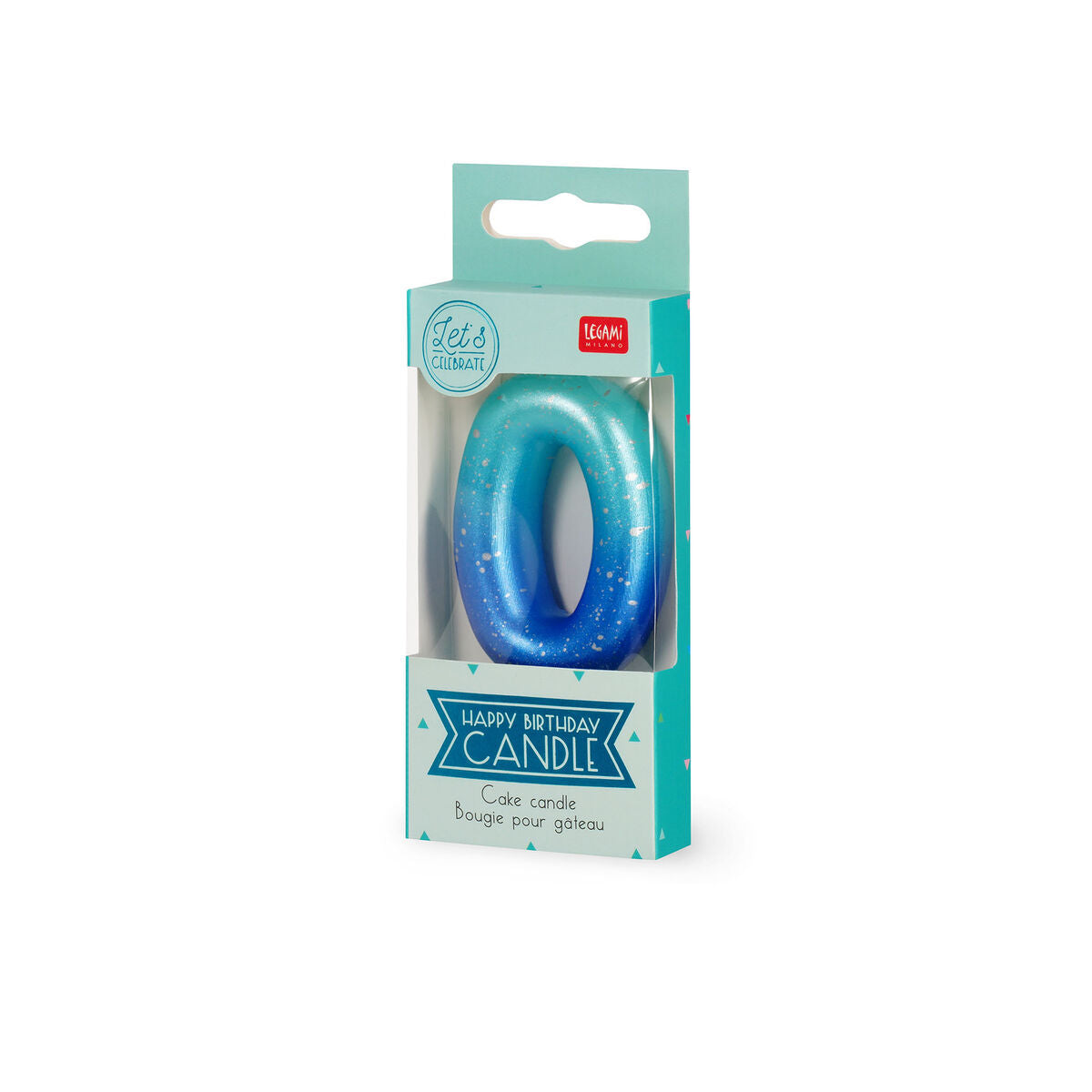 Tortenkerze Blue - 0 - Happy Birthday Candle