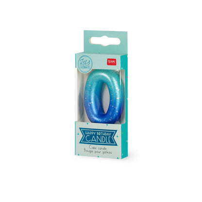 Tortenkerze Blue - 0 - Happy Birthday Candle