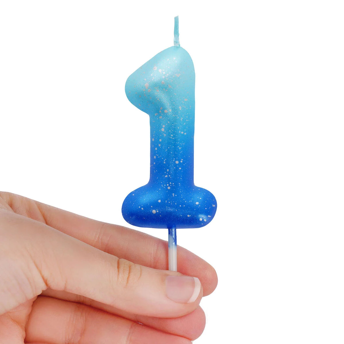 Tortenkerze Blue - 1 - Happy Birthday Candle