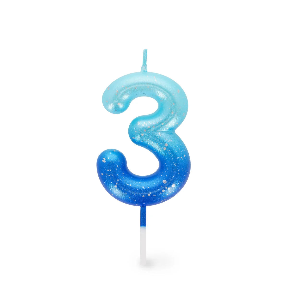 Tortenkerze Blue - 3 - Happy Birthday Candle