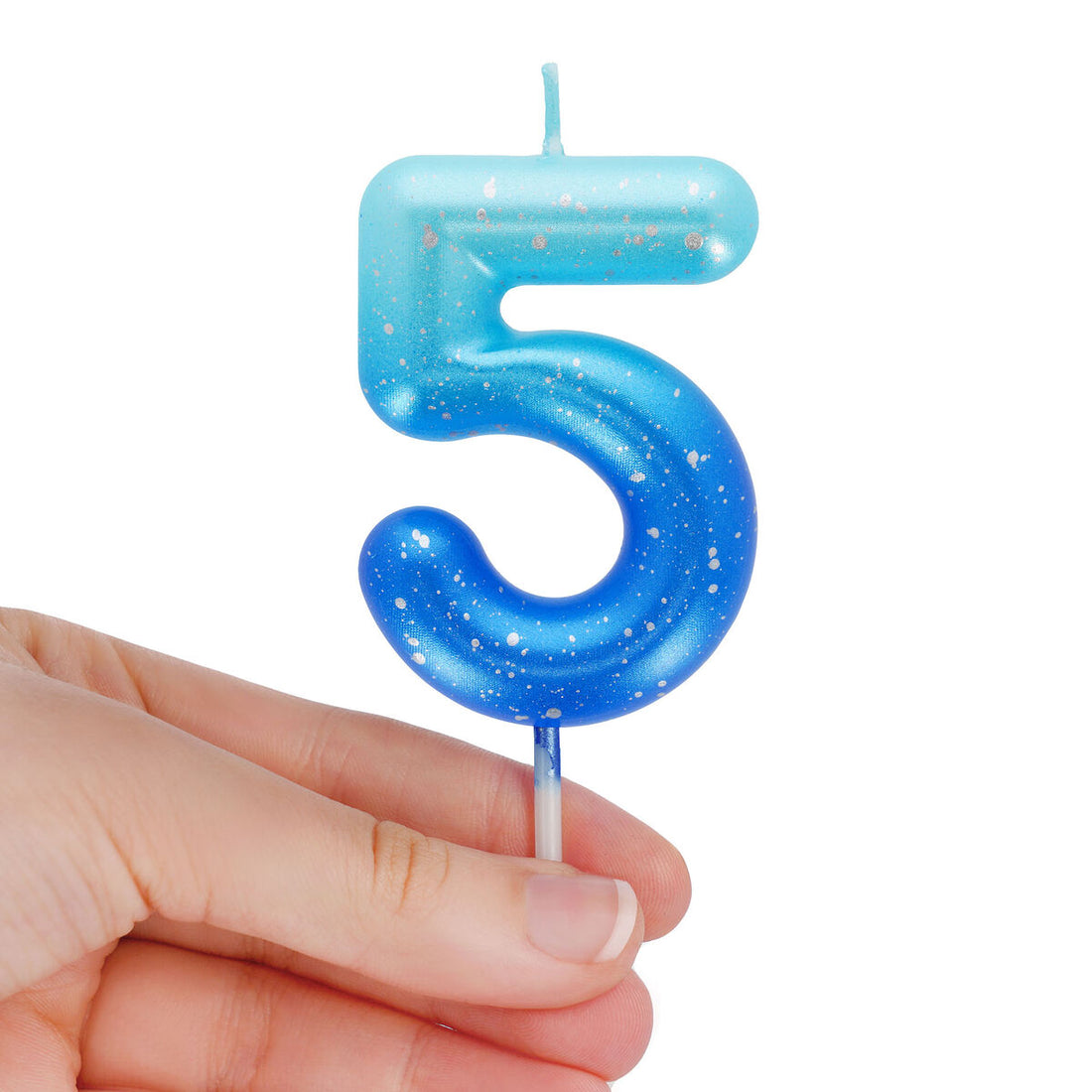 Tortenkerze Blue - 5 - Happy Birthday Candle