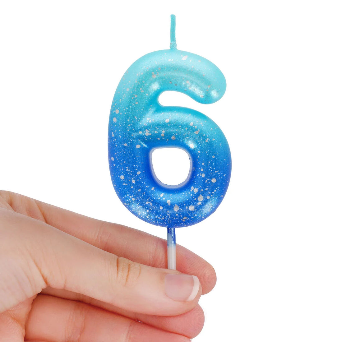 Tortenkerze Blue - 6 - Happy Birthday Candle