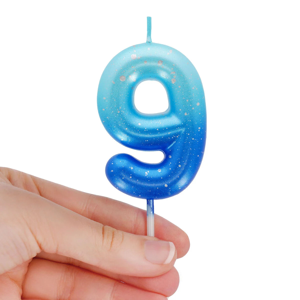 Tortenkerze Blue - 9 - Happy Birthday Candle