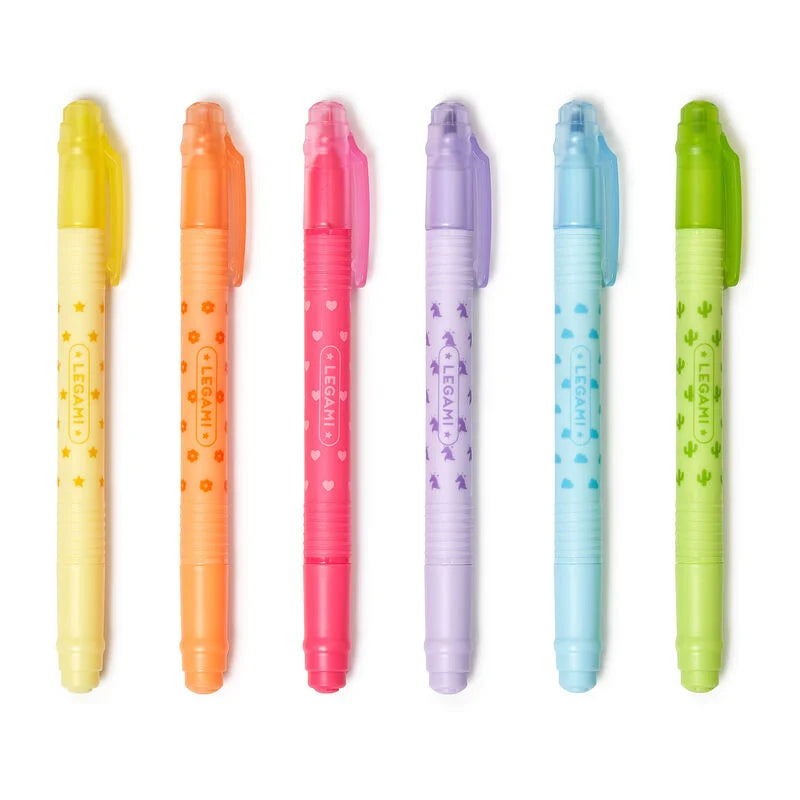 Set mit 6 löschbaren Textmarkern - Magic Highlighters