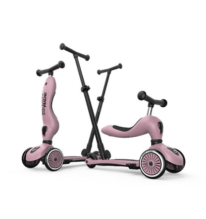 Kinder 2 in 1 Kickboard / Roller - Highwaykick 1 Push and Go wildberry