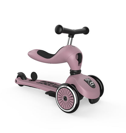 Kinder 2 in 1 Kickboard / Roller - Highwaykick 1 Push and Go wildberry