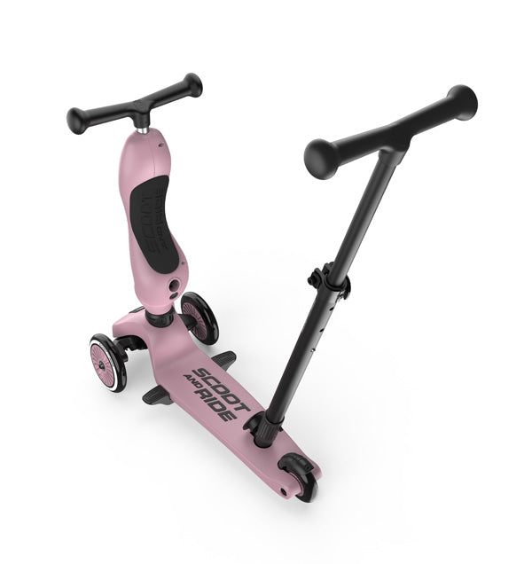Kinder 2 in 1 Kickboard / Roller - Highwaykick 1 Push and Go wildberry