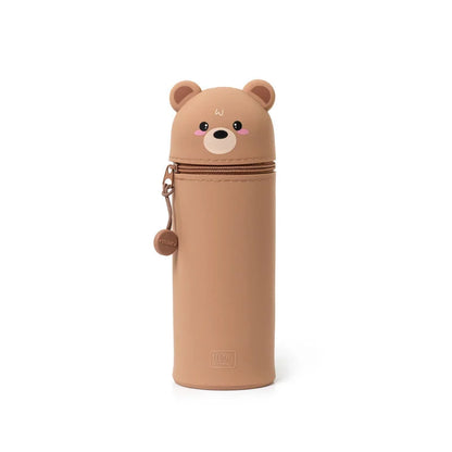 2 in 1 Federmäppchen KAWAII aus weichem Silikon - Teddybär