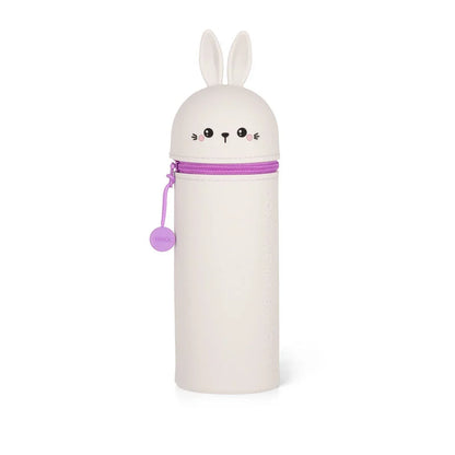 2 in 1 Federmäppchen KAWAII aus weichem Silikon - Bunny