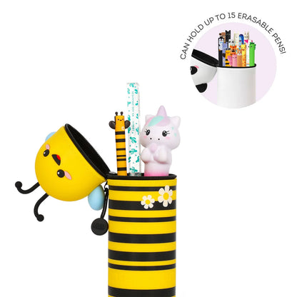 2 in 1 Federmäppchen KAWAII aus weichem Silikon - Biene