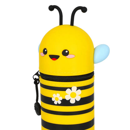 2 in 1 Federmäppchen KAWAII aus weichem Silikon - Biene