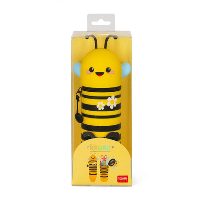 2 in 1 Federmäppchen KAWAII aus weichem Silikon - Biene