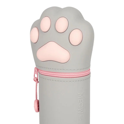 2 in 1 Federmäppchen KAWAII aus weichem Silikon - Kitty Paw