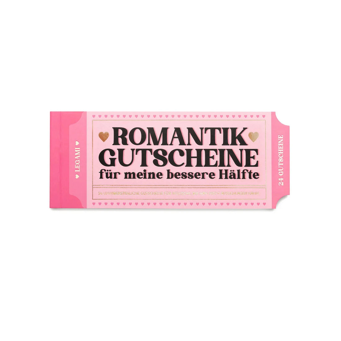 Block mit 24 romantischen Gutscheinen - Deutsch - Gift Vouchers