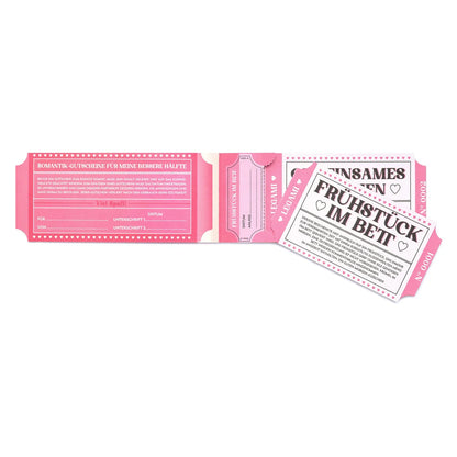 Block mit 24 romantischen Gutscheinen - Deutsch - Gift Vouchers