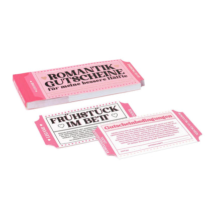 Block mit 24 romantischen Gutscheinen - Deutsch - Gift Vouchers