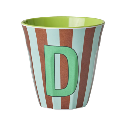 Mittelgroßer Becher - Mehrfarbig - D - Stripes