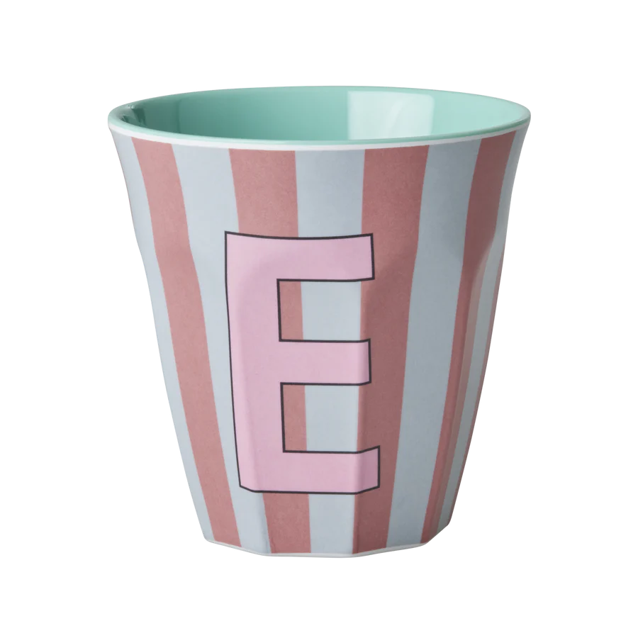 Mittelgroßer Becher - Pink - E - Stripes