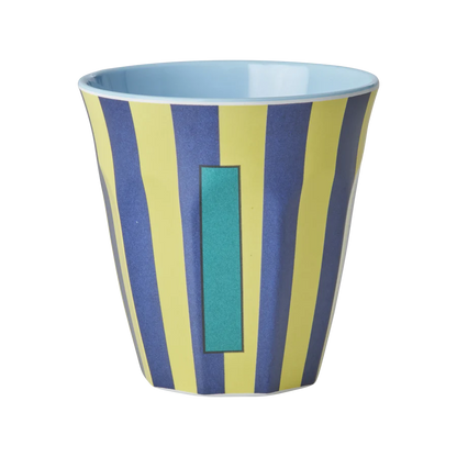Mittelgroßer Becher - Mehrfarbig - I - Stripes