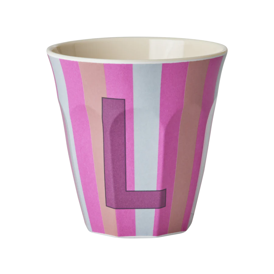 Mittelgroßer Becher - Mehrfarbig - L - Stripes