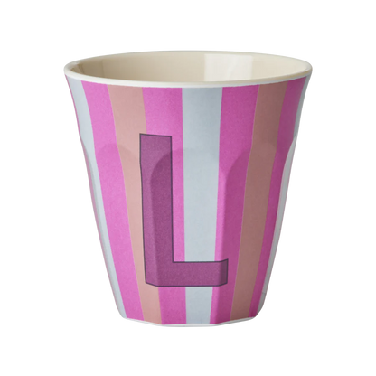 Mittelgroßer Becher - Mehrfarbig - L - Stripes