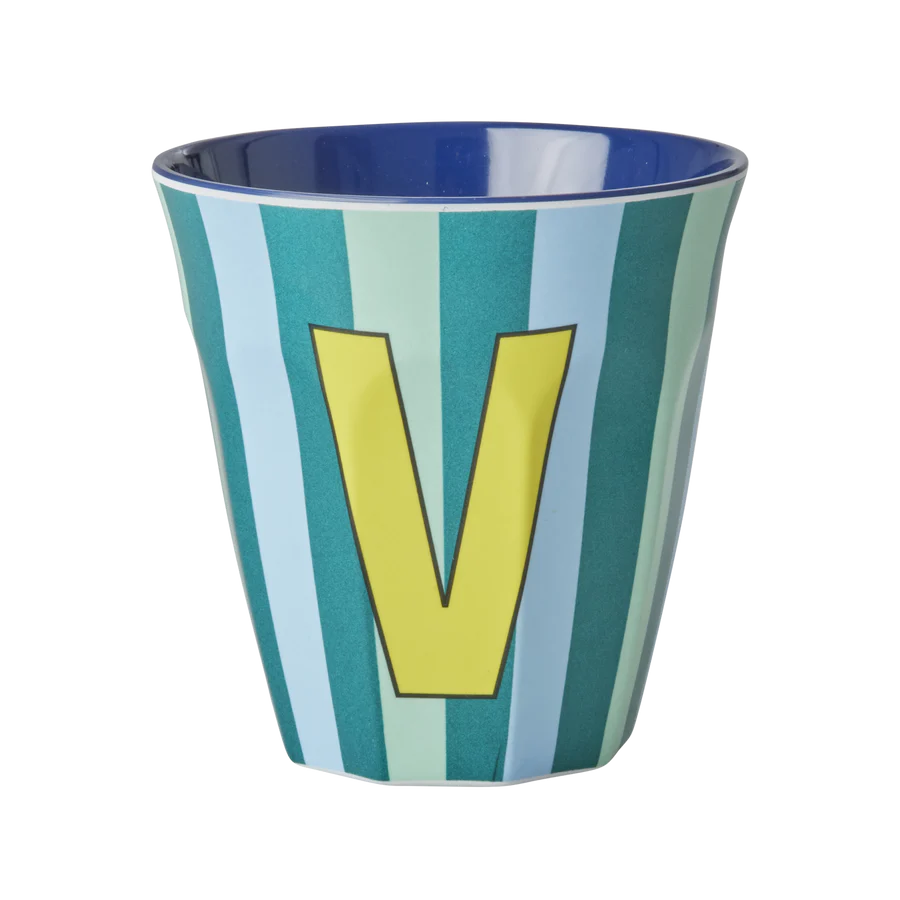 Mittelgroßer Becher - Mehrfarbig - V - Stripes