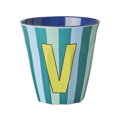 Mittelgroßer Becher - Mehrfarbig - V - Stripes