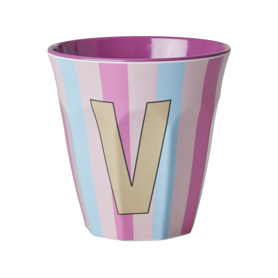 Mittelgroßer Becher - Mehrfarbig - V - Stripes