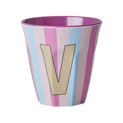 Mittelgroßer Becher - Mehrfarbig - V - Stripes