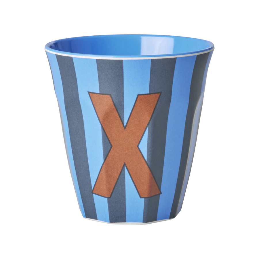 Mittelgroßer Becher - Mehrfarbig - X - Stripes