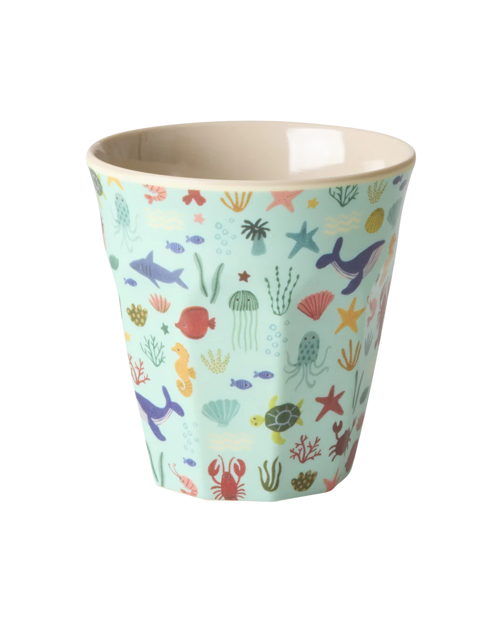 Mittelgroße Kinderbecher - Blau - Ocean Print