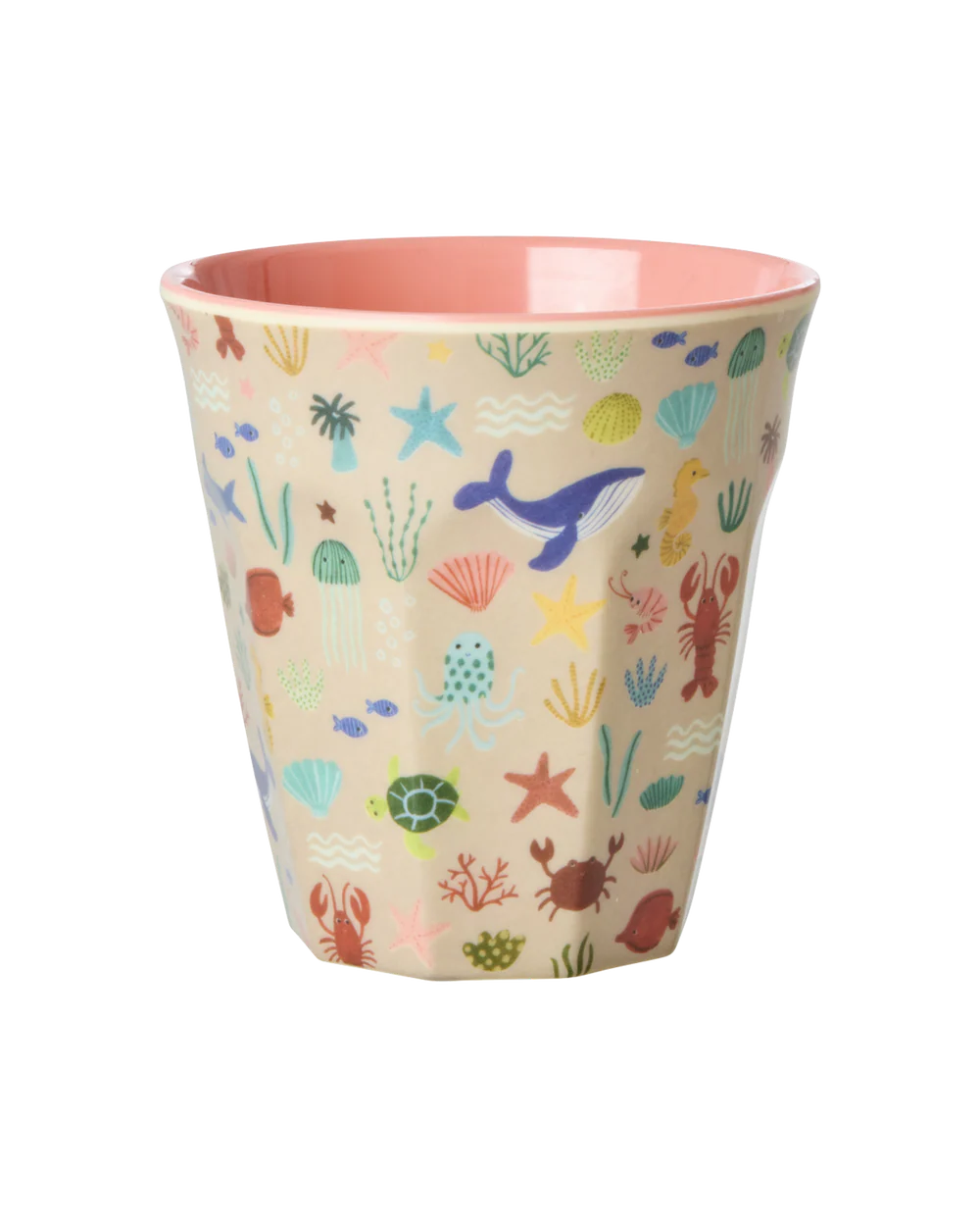 Mittelgroße Kinderbecher - Koralle - Ocean Print