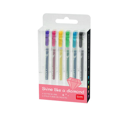 Glitzernden Mini-Gelstiften - 6er Set