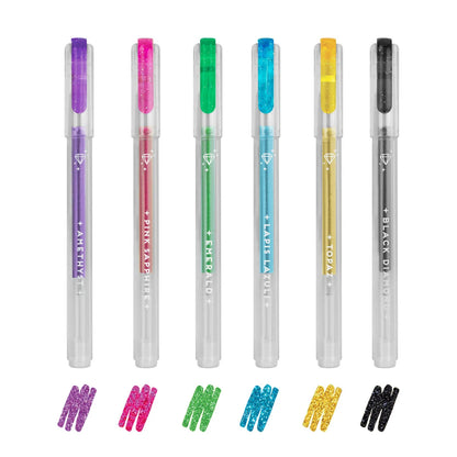 Glitzernden Mini-Gelstiften - 6er Set