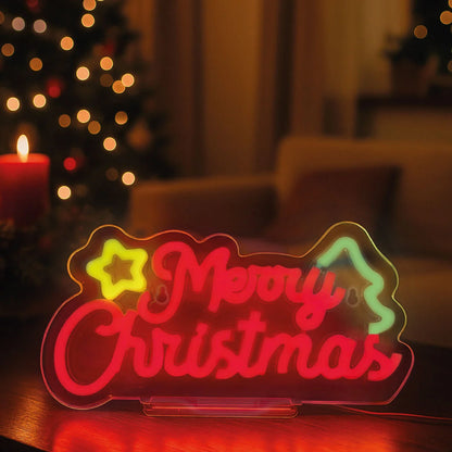 Neon-Effekt-Led-Light-Schild - Merry Xmas - It&