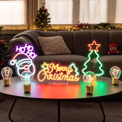 Neon-Effekt-Led-Light-Schild - Merry Xmas - It&