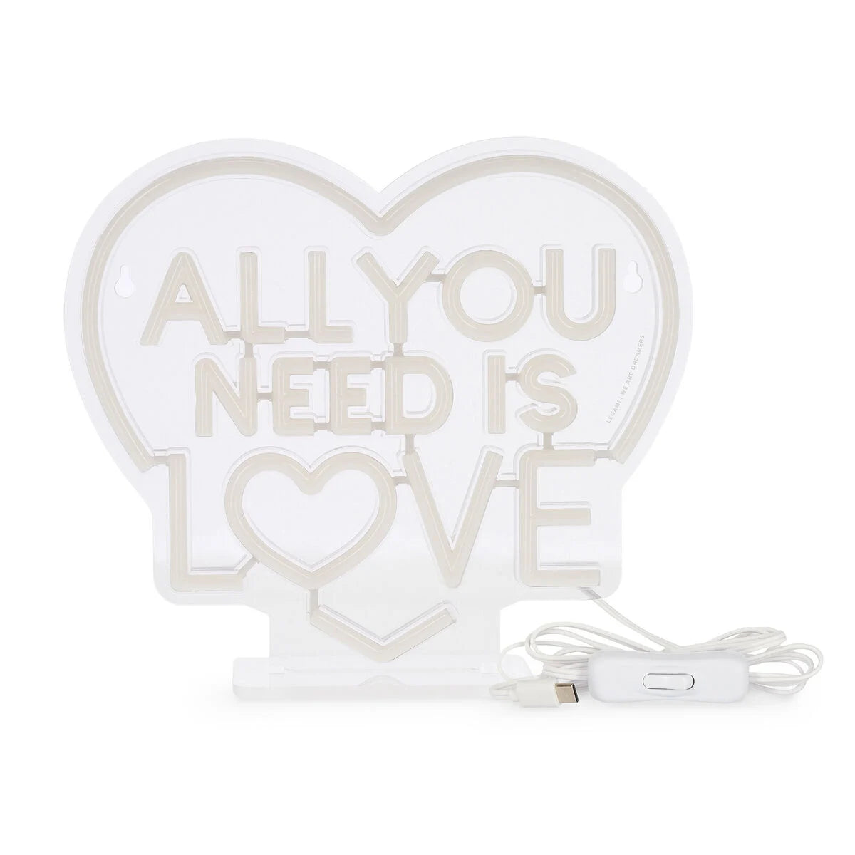 LED-Lampe mit Neoneffekt - All You Need is Love - It’s a Sign