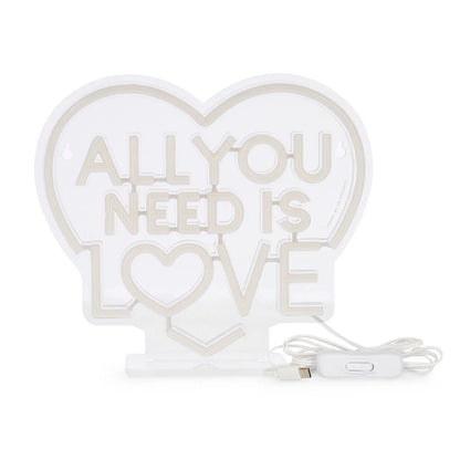 LED-Lampe mit Neoneffekt - All You Need is Love - It’s a Sign